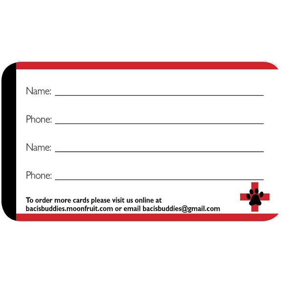 In Case Of Emergency Pet Cards - Set of 2 - Picture 3 of 3